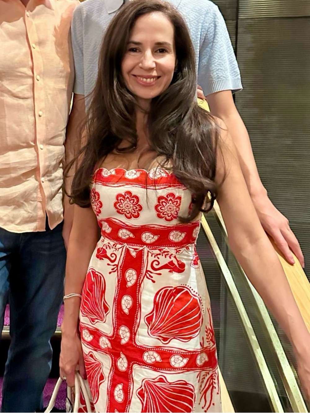 Moon River Sea Shell Print Maxi Dress - Picture 4 of 5